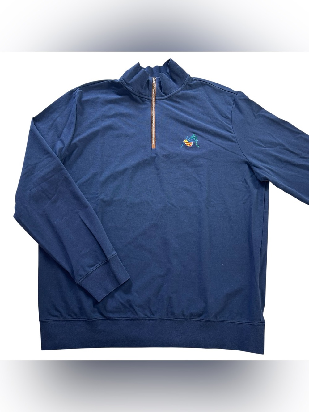 Polo Ralph Lauren Golf Blue 1/4 Zip Sweater Pullover Men's XL Scottish Bagpipes
